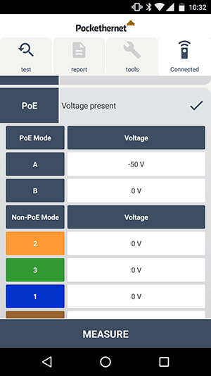 PoE test Pockethernet