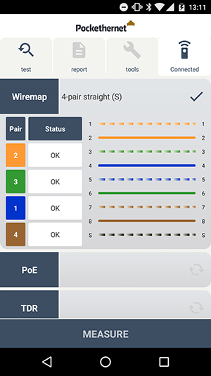 pockethernet wiremap ok