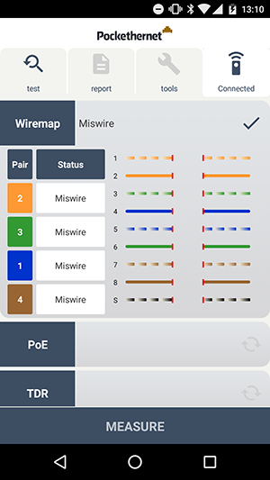 pockethernet wiremap miswire